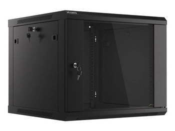 Szafa instalacyjna Rack wisząca 19" 9U 600x600 czarna Lanberg (flat pack)