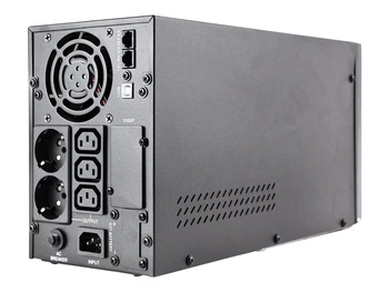 GEMBIRD EG-UPS-PS2000-02 Energenie by Gembird UPS 2000A czysty sinus 3x Schuko 3x IEC 230V OUT + USB-BF LCD kolor czarny
