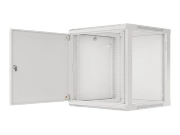 LANBERG Wall mount cabinet 19inch 12U 600x600 steel doors grey flat pack