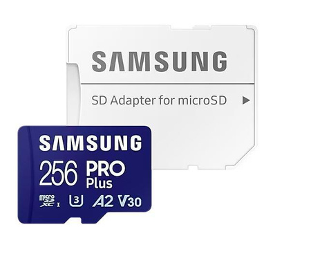 SAMSUNG PRO Plus 256GB microSD UHS-I U3 Full HD 4K UHD 180MB/s Read 130MB/s Write Memory Card Incl. SD-Adapter 2023 (P)