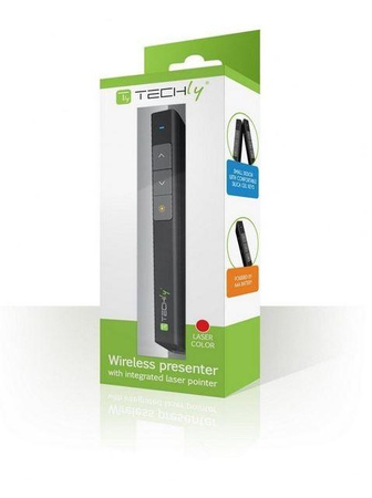TECHLY 103472 Techly Prezenter bezprzewodowy ze wskaźnikiem laserowym czarny