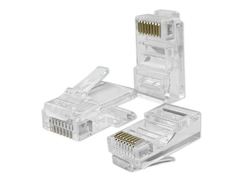 QOLTEC 54552 Wtyk złącze modularne RJ45 / CAT6 / UTP / Pozłacane styki / 100 sztuk