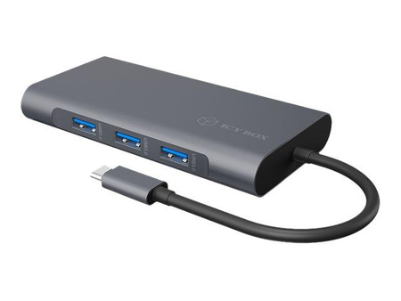 ICY BOX IB-DK4040-CPD Stacja dokująca USB Type-C 3xUSB HDMI 4k 30Hz VGA SD/microSD