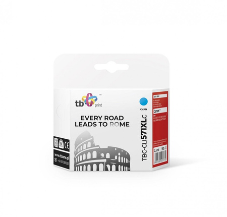 Tusz do Canon CLI-571XL TBC-CLI571XLC CY 100% nowy