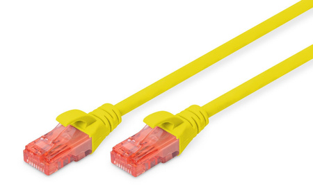 Patchcord DIGITUS UTP kat. 6 0,5m PVC żółty