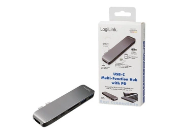 LOGILINK UA0302 LOGILINK- Hub wielofunkcyjny USB-C 7-w-1 z PD, aluminiowy, 100W