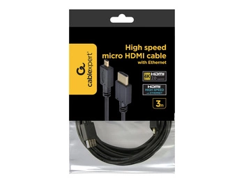 GEMBIRD CC-HDMID-10 Gembird kabel monitorowy HDMI/HDMI Micro High Speed 3m pozłacane końcówki