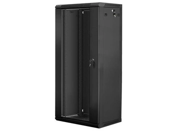 Szafa instalacyjna Rack wisząca 19" 27U 600x450 czarna Lanberg (flat pack)