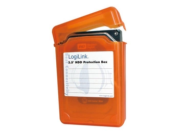 LOGILINK UA0133O LOGILINK Pudełko ochronne do HDD3.5 pomarańczowe