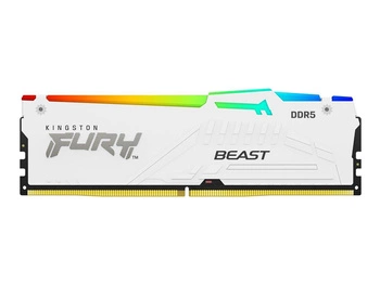 KINGSTON FURY Beast 64GB DIMM 5600MT/s DDR5 CL36 Kit of 2 White RGB EXPO
