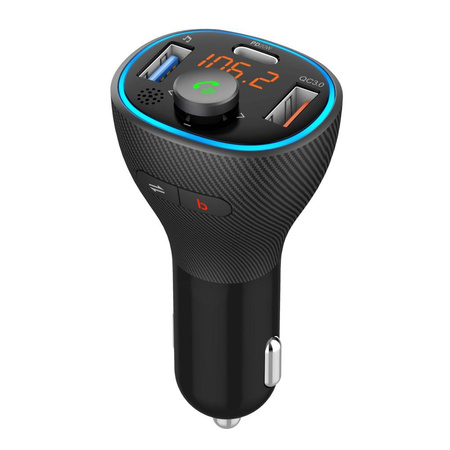Transmiter samochodowy FM MP3 z funkcją BT, USB LCD FM-73 QC3.0 