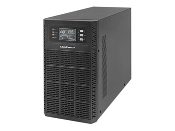 QOLTEC 52282 Zasilacz awaryjny UPS / 3kVA / 3000W / Power factor 1.0 / LCD / EPO / USB / Online