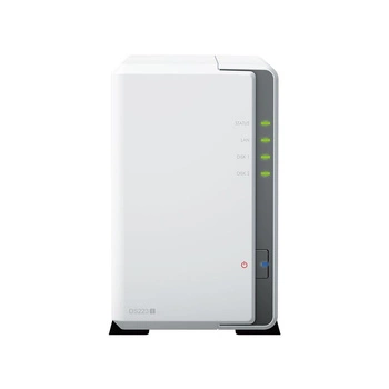 NAS Synology DS223j; Tower; 2x (3.5" SATA HDD); Realtek RTD1619B; ,1 GB DDR4, 1x 1GbE RJ-45