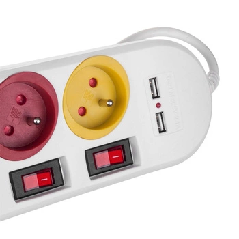 MACLEAN LISTWA ZASILAJĄCA 4 GNIAZDA 2XUSB MCE229W
