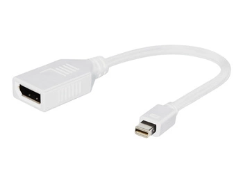 GEMBIRD A-MDPM-DPF-001-W Gembird adapter Displayport mini(M) -> Displayport(F), biały, na kablu 10cm