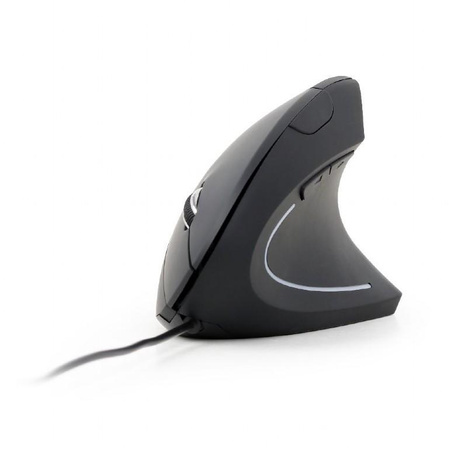 GEMBIRD MUS-ERGO-01 Ergonomiczna mysz optyczna MUS-ERGO-01 3200 DPI USB czarna - uszkodzone opakowanie (P)