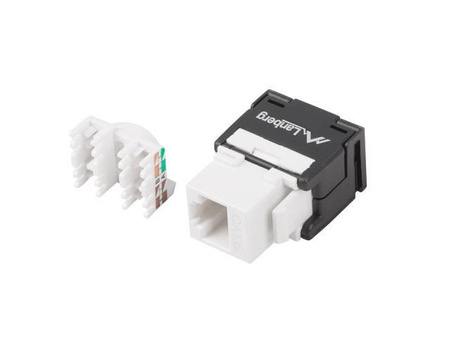 Moduł Keystone Lanberg gniazdo RJ45 -> LSA beznarzędziowy UTP kat.6 180° do puszki montażowej