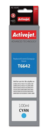 Activejet AE-664C Tusz (zamiennik Epson T6642; Supreme; 100 ml; niebieski)