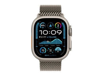 APPLE Watch Ultra 2 GPS + Cellular 49mm Natural Titanium Case with Natural Titanium Milanese Loop - S
