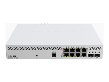 MIKROTIK CSS610-8P-2S+IN Network Switch Managed Gigabit Ethernet 10/100/1000 Support PoE White