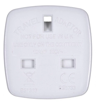 Adapter GEMBIRD A-AC-UKEU-001 (Angielski F - PL (10A) M; kolor biały)