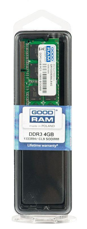 Pamięć SODIMM DDR3 GOODRAM 8GB/1333MHz PC3-10600 - OTW OPAK