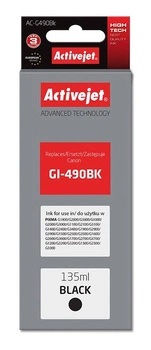 Activejet AC-G490Bk Tusz (zamiennik Canon GI-490BK; Supreme; 135 ml; 6000 stron, czarny)
