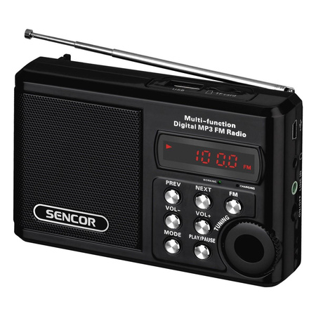 SRD 215 B Kieszonkowe radio Mp3,USB, Slot na kartę SD Bateria litowa do 10 godzin