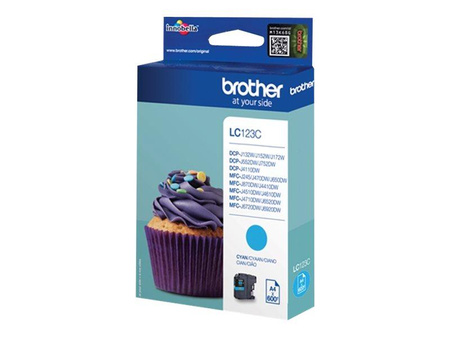BROTHER LC123C Tusz Brother LC123C cyan 600str MFC-J4510DW / DCP-J4110DW / MFC-J470DW