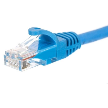 NETRACK BZPAT025UB Netrack patchcord RJ45, osłonka zalewana, kat 5e UTP, 0.25m niebieski