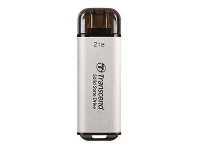 TRANSCEND ESD300S 512GB External SSD USB 10Gbps Type C Silver