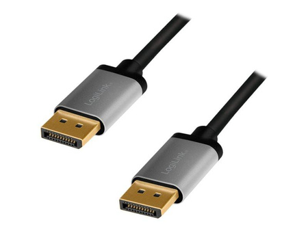 LOGILINK CDA0102 Kabel DisplayPort DP/M do DP/M 4K/60 Hz aluminium czarny/szary 3m