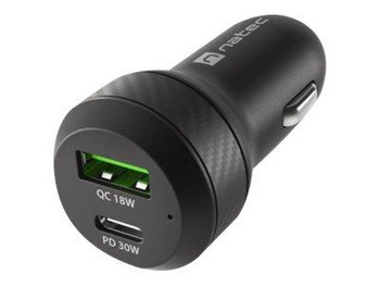 NATEC Ładowarka samochodowa Coney 1x USB 1x USB-C PD 3.0 48W QC3.0