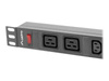 LANBERG power distribution unit PDU 19 1U 16A 2x C19 8x IEC C13 sockets 2m black C20