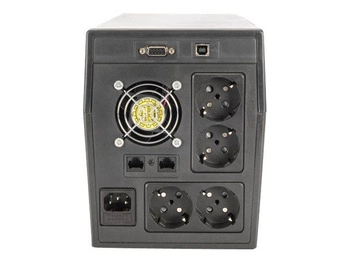 DIGITUS DN-170074 Zasilacz awaryjny UPS Line-Ineractive LCD, 1000VA/600W, AVR, 4xSCHUKO,USB, RS232