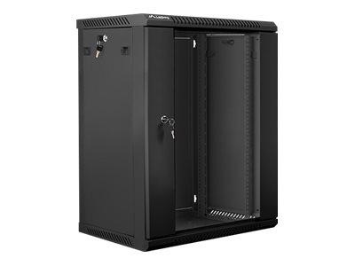 LANBERG WF01-6415-10B Lanberg szafa wisząca rack 19 15U 600x450mm czarna (drzwi szklane)