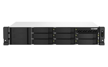 Qnap TS-864eU-RP-8G, 2U, 8 x 2.5"/3.5" SATA, Intel Celeron N5095 4C/4T, 8 GB DDR4 onboard not expandable, 2 x 2.5GbE, Redundant PSU