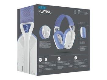 LOGITECH Lightspeed G435 Headset full size Bluetooth / 2.4 GHz radio frequency wireless white Discord Certified