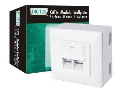 DIGITUS DN-9006-N Gniazdo natynkowe Digitus kat.6 2xRJ45 ekranowane, 15 LGW