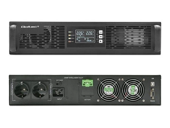 QOLTEC 52287 Zasilacz awaryjny UPS do RACK / 3kVA / 3000W / Power Factor 1.0 / LCD / EPO / USB / On line