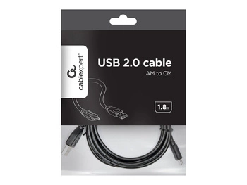 GEMBIRD CCP-USB2-AMCM-6 Gembird kabel USB-C 1.8m, czarny