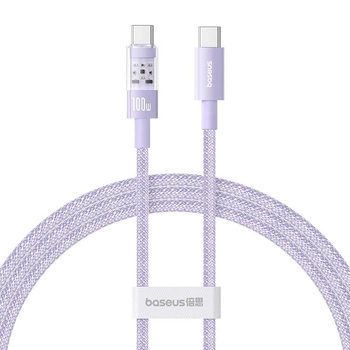 Kabel Baseus Gem Typ C-Typ C 100W 1m (fioletowy)