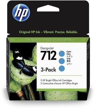 Ink 712 3-Pack 29ml Cyan 3ED77A 