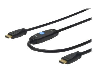 DIGITUS Kabel HDMI HighSpeed z Ethernetem ze wzmacniaczem 4K 30Hz UHD HDMI A/A M/M 20m