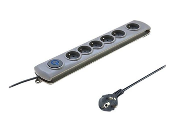 QOLTEC 50166 Qoltec Listwa antyprzepięciowa Quick Switch 6 gniazda szary 3m