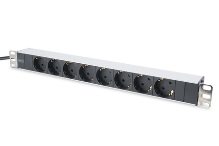 Listwa zasilająca DIGITUS 19" 1U  8 gniazd 16A 2m