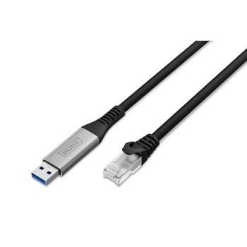 DIGITUS Kabel adapter USB-A RJ45 Kat. 6A S/FTP 1 Gbit/s USB 3.2 Gen1 LSZH 5m