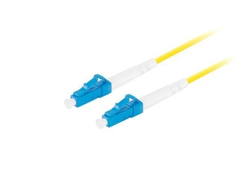 Patchcord światłowodowy Lanberg SM LC/UPC-LC/UPC SIMPLEX 3.0mm LSZH G657A1 2m żółty