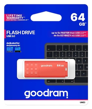 Pendrive UME3 64GB USB 3.0 Pomarańczowy