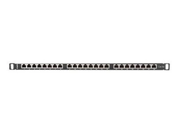 LANBERG PPS5-0024-B Lanberg Patch Panel 24 port 0.5U, kat. 5e, ekranowany, czarny